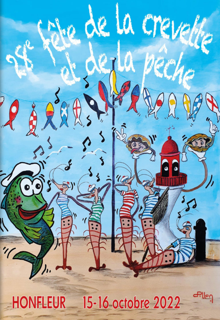 Concours affiche fête de la crevette 2023 - Mairie de Honfleur Mairie