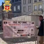 Des bâches installées en ville pour aider les commerçants 